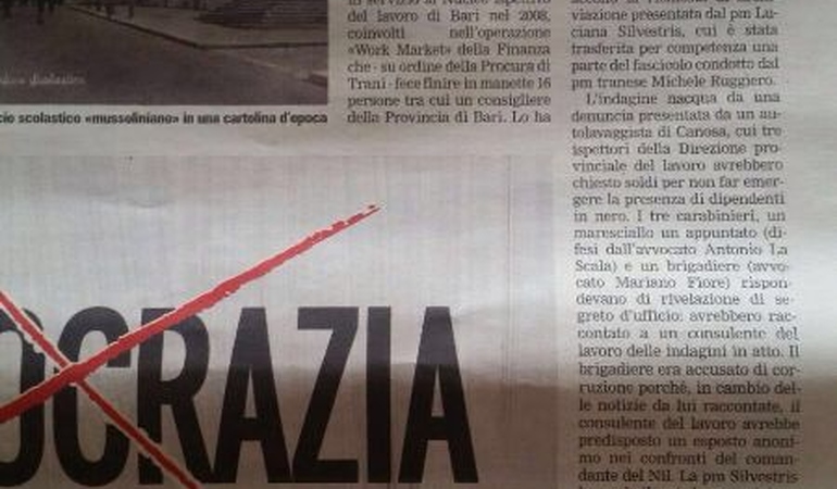 Inchiesta sull'ispettorato lavoro assolti tre Carabinieri del NIL