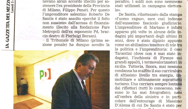 De Santis assolto a Milano 
