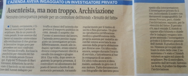 Assenteista, ma non troppo. Archiviazione