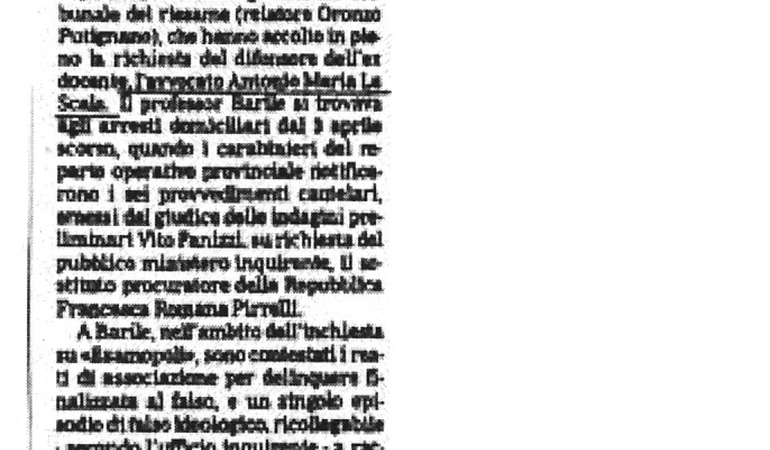 Esamopoli. B, ex docente di matematica. Il Riesame libera un professore