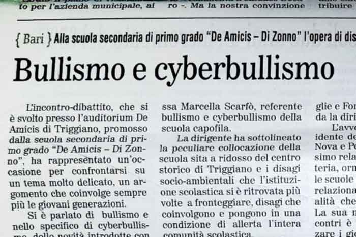 1 Bullismo e Cyberbullismo. Incontro nella scuola secondaria.
