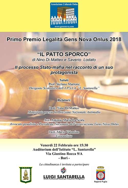 1 Primo Premio Legalità 2018 - Gens Nova Onlus