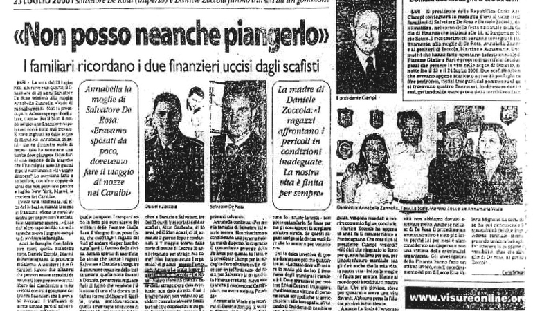 «Non posso neanche piangerlo». I familiari ricordano i due finanzieri uccisi dagli scafisti.