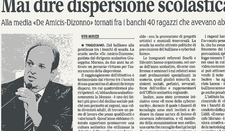 La battaglia per ridurre la dispersione scolastica.